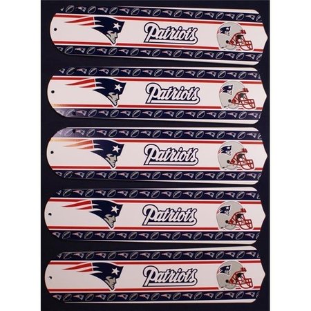 CEILING FAN DESIGNERS Ceiling Fan Designers 52SET-NFL-NEP NFL England Patriots Football 52 In. Ceiling Fan Blades OnlY 52SET-NFL-NEP